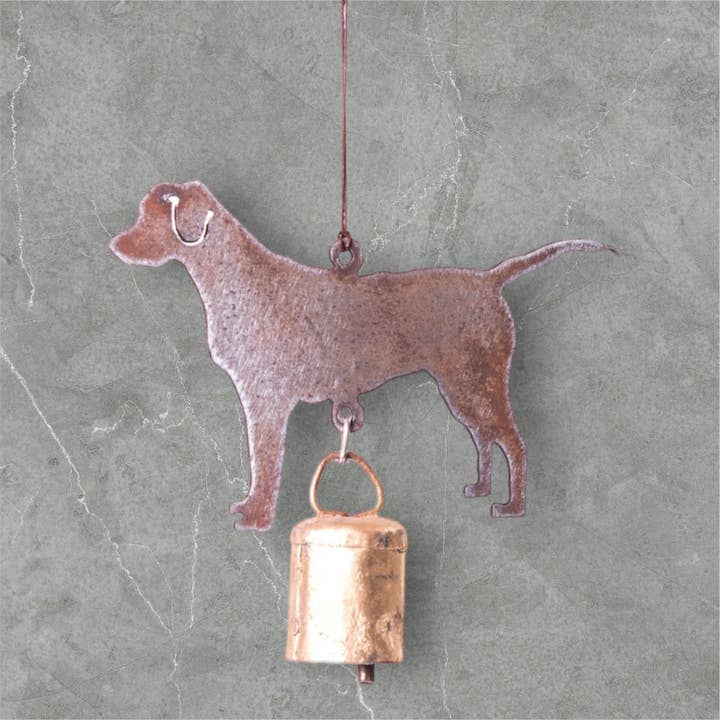 Lab Wind Chime pet bell lab Mobile Garden Gerecycled metaal USA voor wholesale door Whimsies