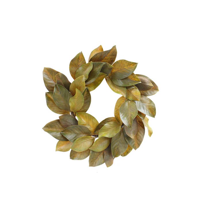 Corona de hojas de magnolia del sur de 24" de profundidad para venta al por mayor de Tremont Floral Supplies