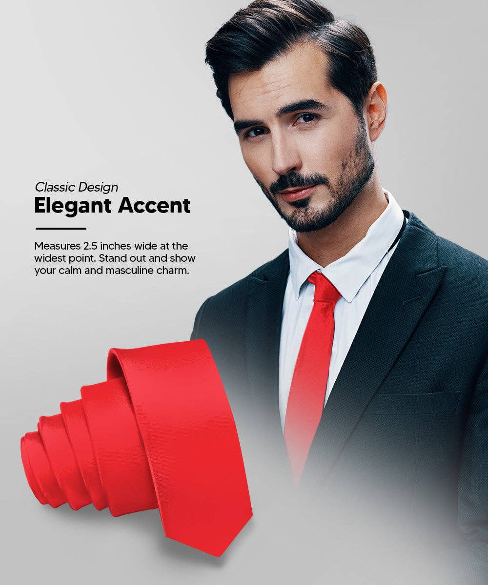 Dubal Brothers - Vente Cravate – homme - Cravate fine unie (4 paquets) par Vittorio Farina12