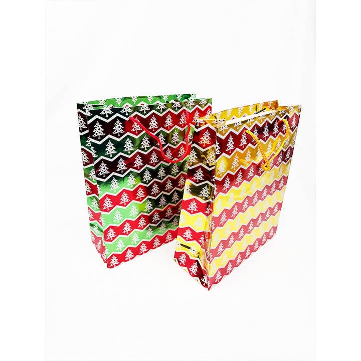 MIX COLOR Fancy Holographic Christmas Gift Bag for wholesale on Faire2
