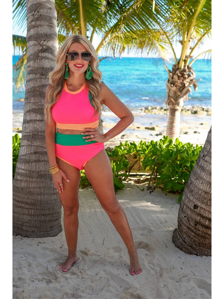 Multi Bali Beach Two Piece Swimsuit for wholesale on Faire