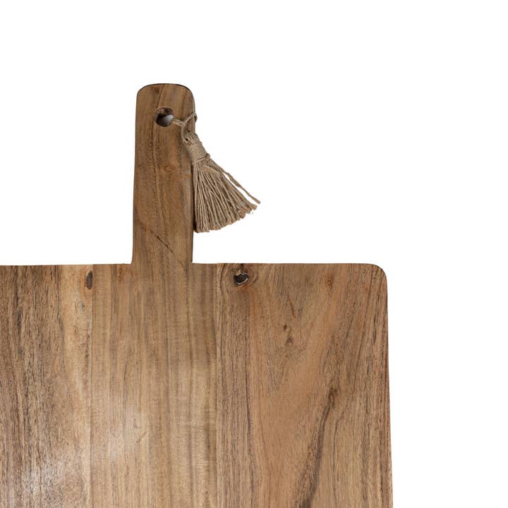Foreside Home & Garden - Wholesale Cutting Board - Prairie 38 Inch Oversized Cutting Board Acacia Wood & Jute