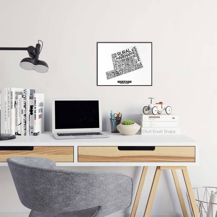 Damon D Chan - Wholesale Map - Markham Ontario Neighbourhood Typography City Map Print3