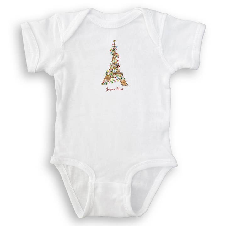 French Graffiti - Wholesale Tea Towel - Eiffel Tower with Christmas Lights14