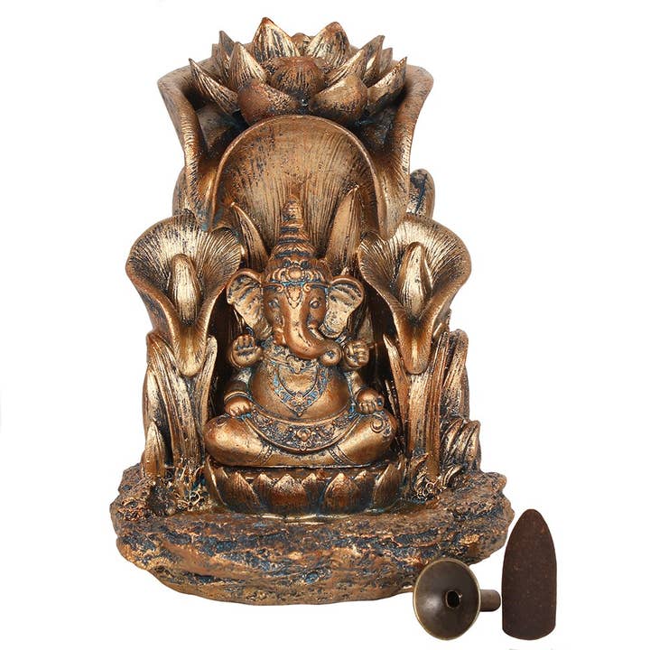 Something Different Wholesale - Wholesale Incense Holder - Bronze Ganesh Backflow Incense Burner3