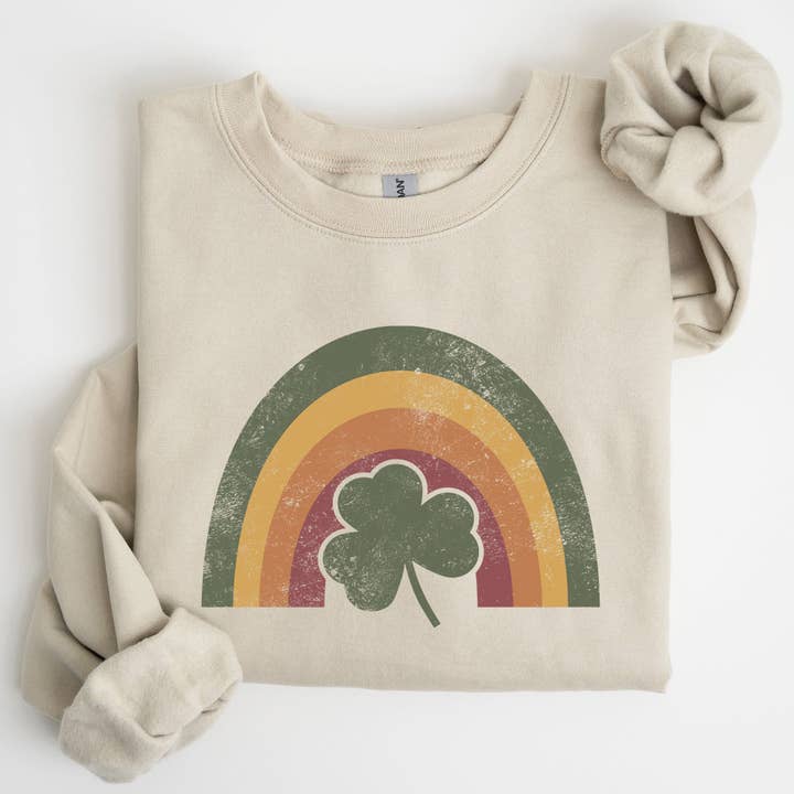 Sudadera vintage, irlandesa, Rainbow, Lucky, Día de San Patricio para venta al por mayor de Refinery Number One LLC