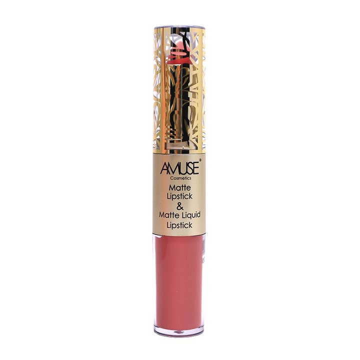 PINEAPPLE Beauty - Wholesale Lipstick Set - Amuse LIP6289 NUDE Double Lip Gloss & Lip Stick - 24pc