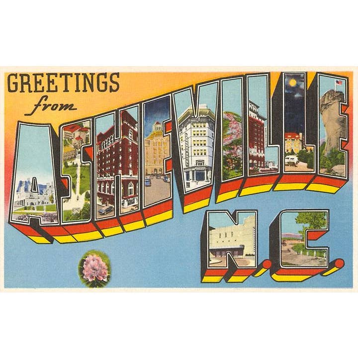 Magnet NC-61 Grüße aus Asheville für den Großhandel von Found Image Press