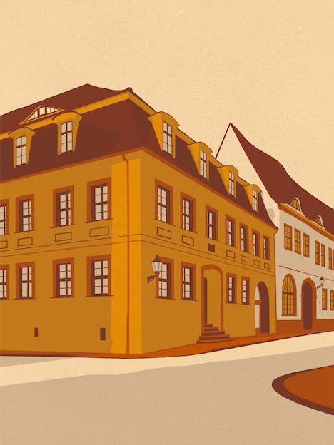 Handel House Art Print A4 A3 voor wholesale door ostkarte