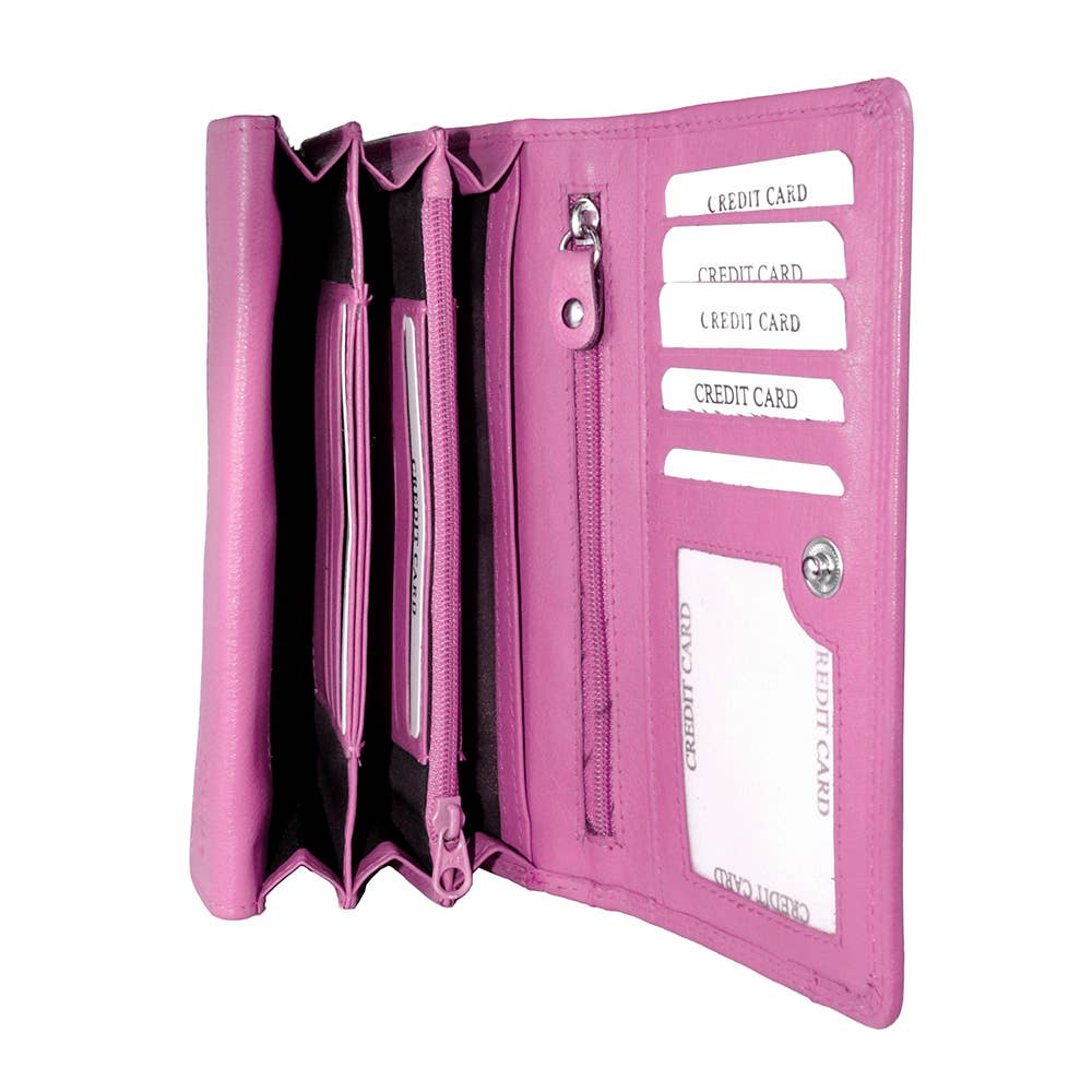 Arrigo - Wholesale Wallet - Women's - Wallet Leather Ladies RFID - Leather Woman Harmonica Wallet14