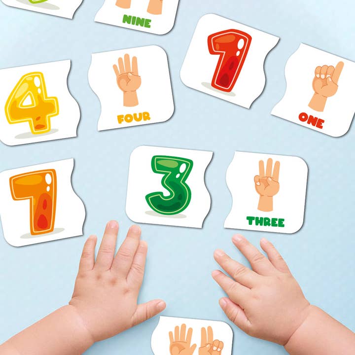 Wooden Toddler Counting Game 2 Piece Jigsaw Puzzle for wholesale by EnjoyMyDesign