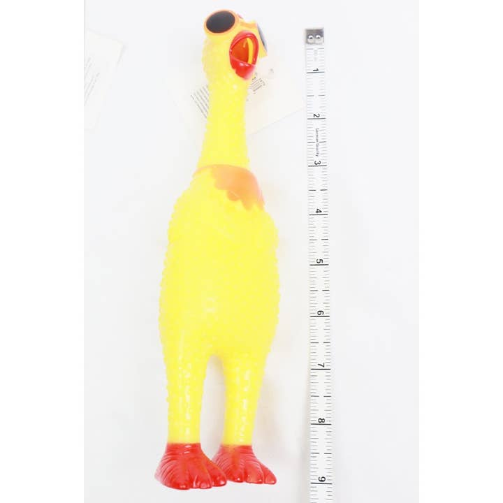 MIX COLOR Rubber Chicken Squeaky Toy for wholesale on Faire