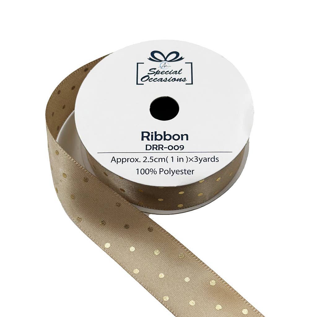 Angels Craft - Wholesale Ribbon - Gift Wrapping - Set of 12 decorative satin ribbon rolls with polka dots8