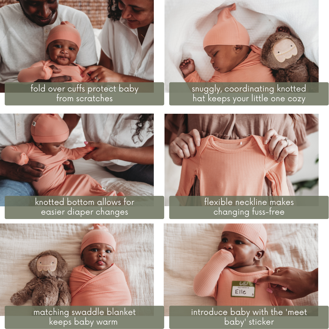 Shedo Lane - Wholesale Swaddle Set - Baby - Blushing Pink Bamboo Baby Swaddle 3 Piece Set3