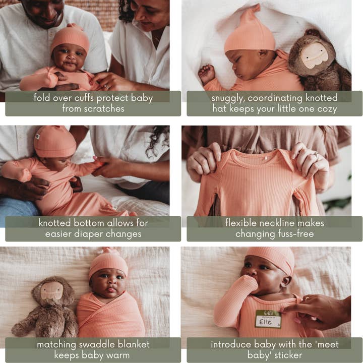 Shedo Lane - Wholesale Swaddle Set - Baby - Blushing Pink Bamboo Baby Swaddle 3 Piece Set3