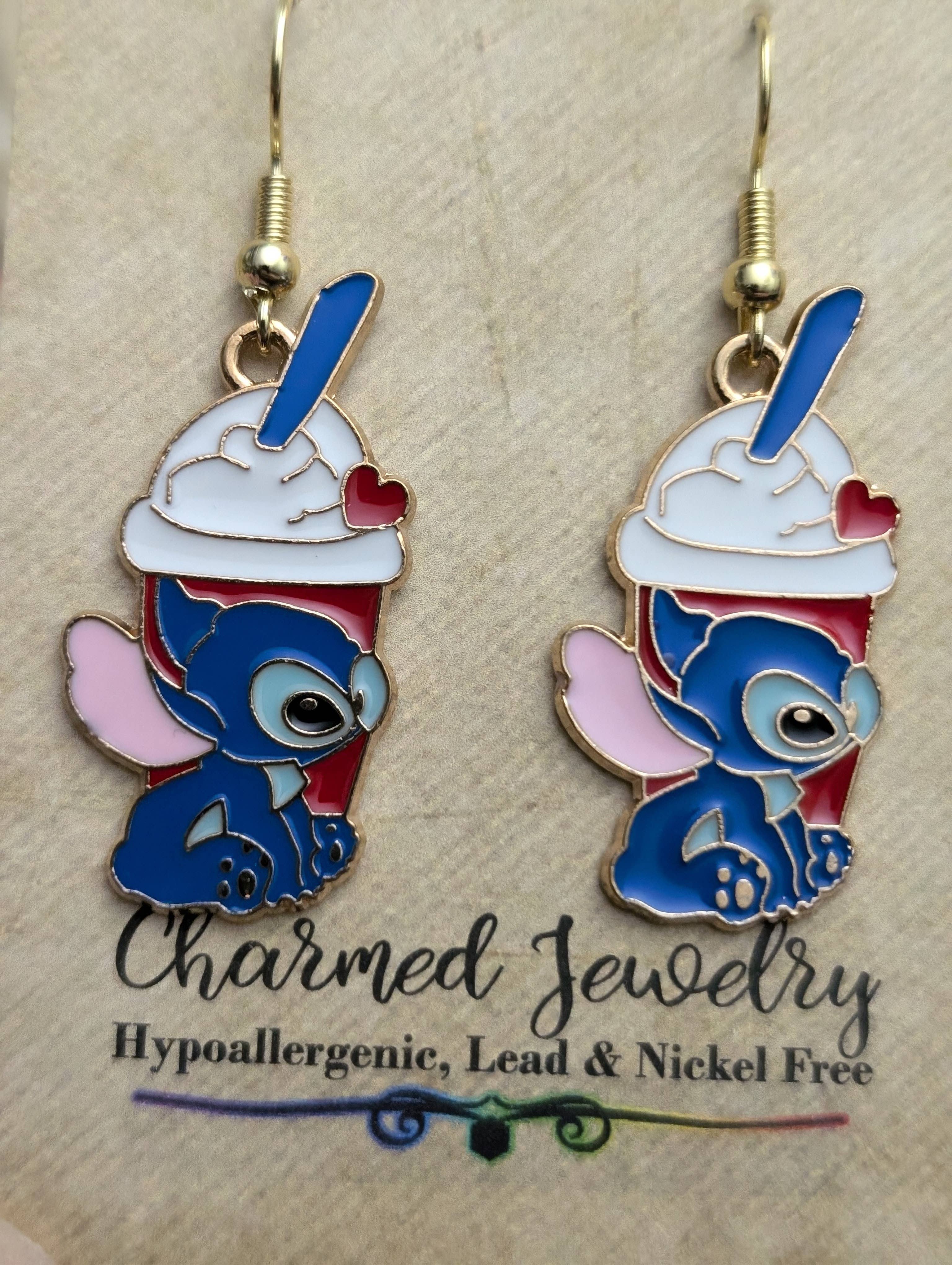 Con-Quest Crafts - Wholesale Dangle Earrings - Inspired by Stitch, Classic Alien Inspired Accessories6