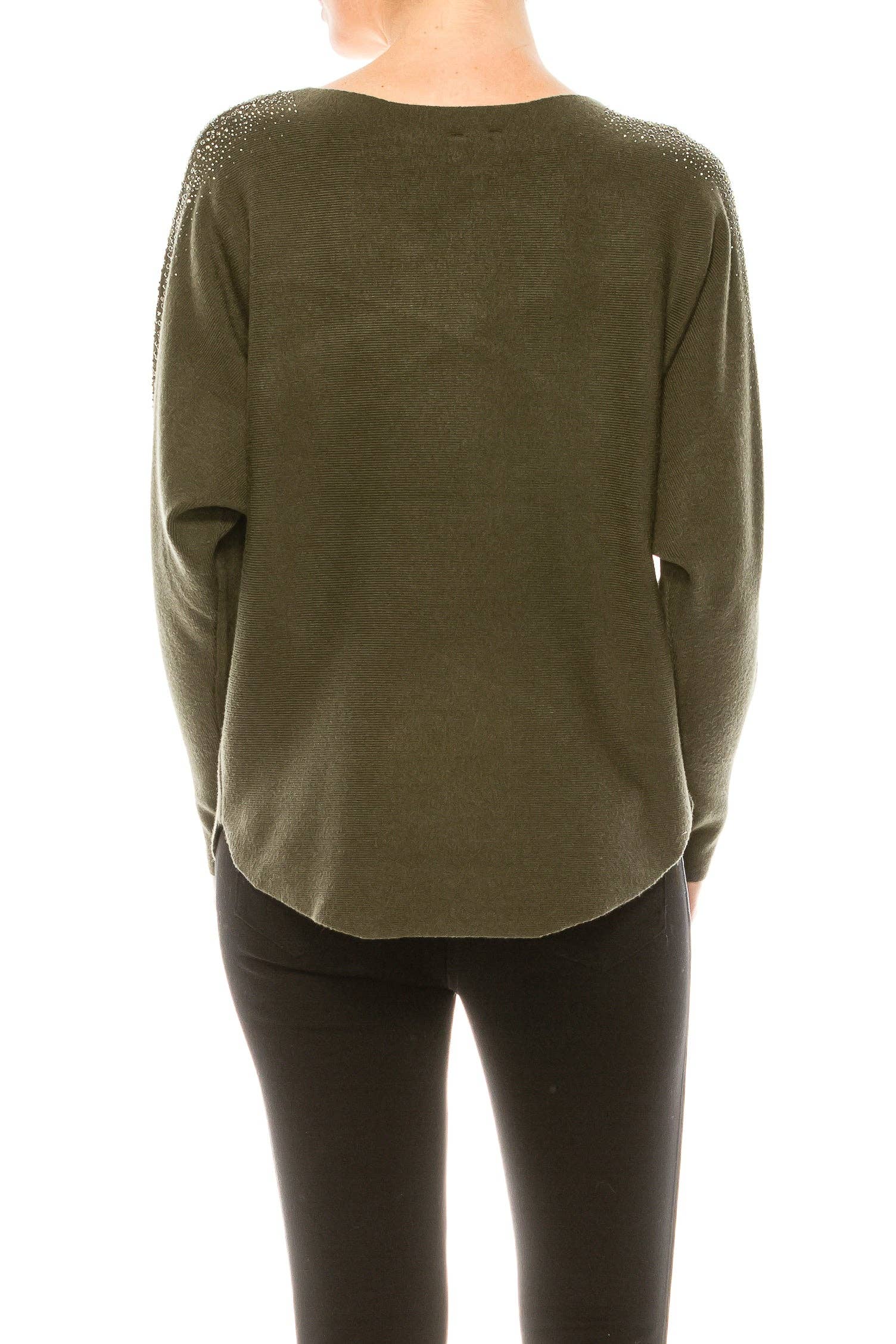New Yorker's Apparel - Wholesale Knit Sweater - Women's - Aaeda Dolman Long Sleeve Sweater Top (More Colors)2