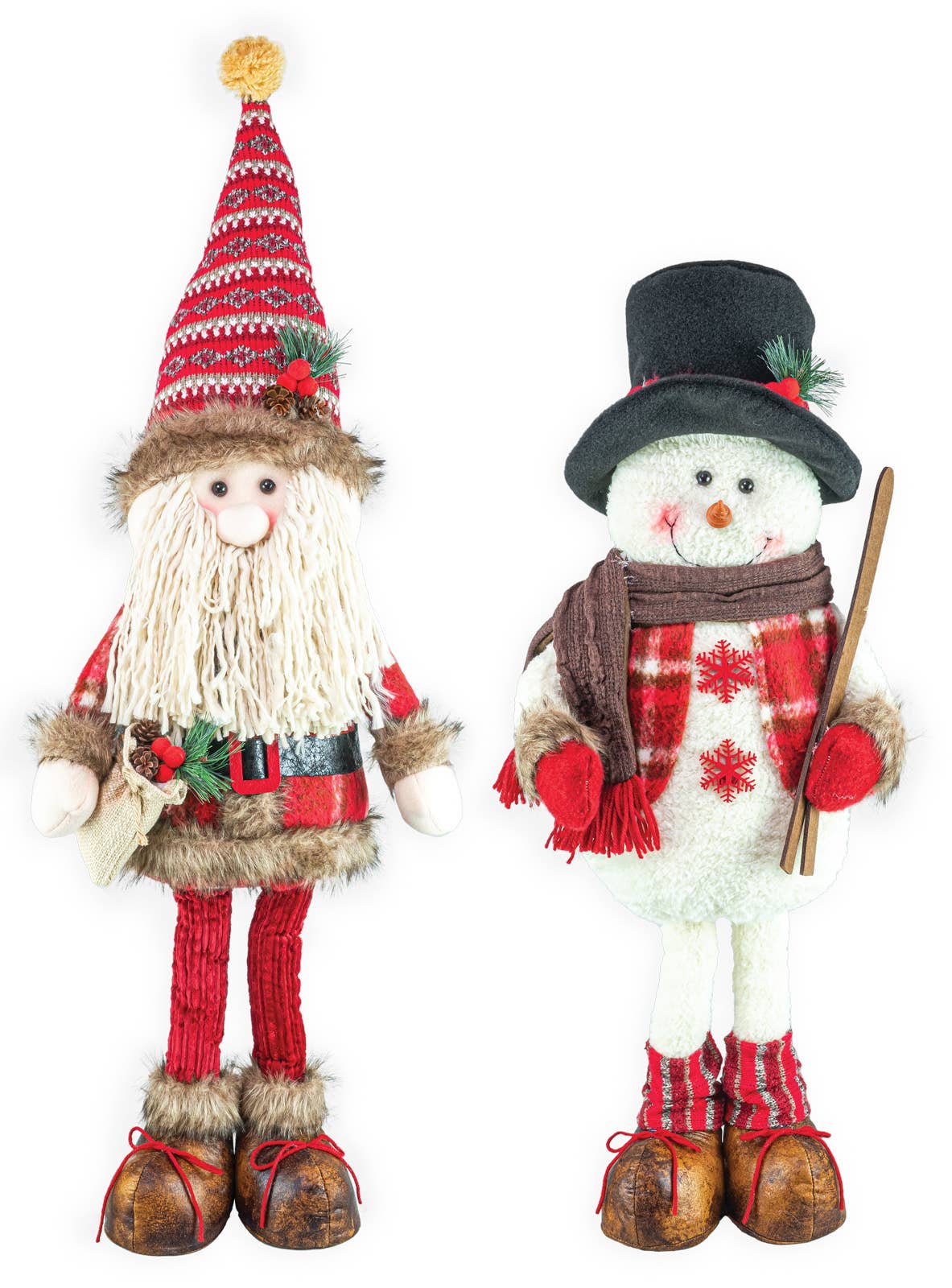 Hanna's Handiworks – Großhandel Tischdeko – Backcountry Santa Schneemann Hoher Steher 2 Sortiert0