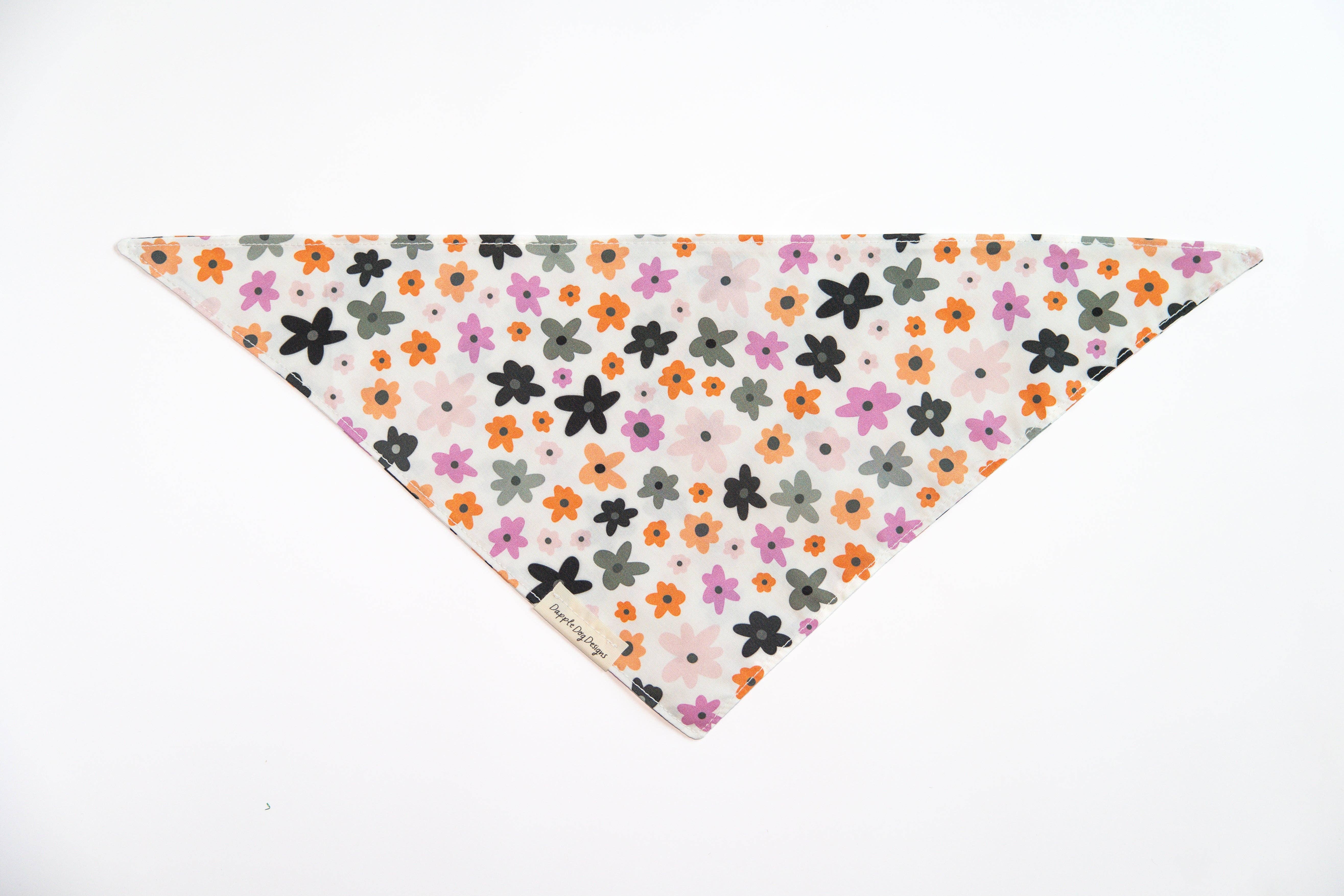 Dapple Dog Designs - Wholesale Pet Bandana - Dog - Spooky Groovy Floral Bandana - Halloween Dog Bandana2
