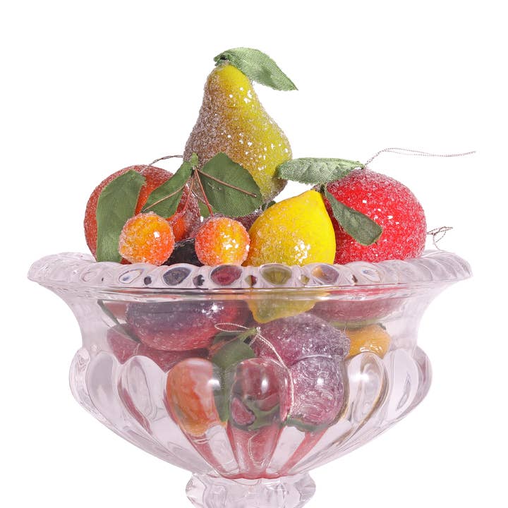 Décoration de Noël en fruits givrés en coton filé, 6 cm pour la vente par studio THIE