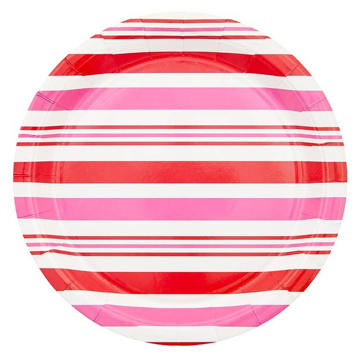 Paper Plates - Holiday Stripe for wholesale by Slant Collections by Creative Brands