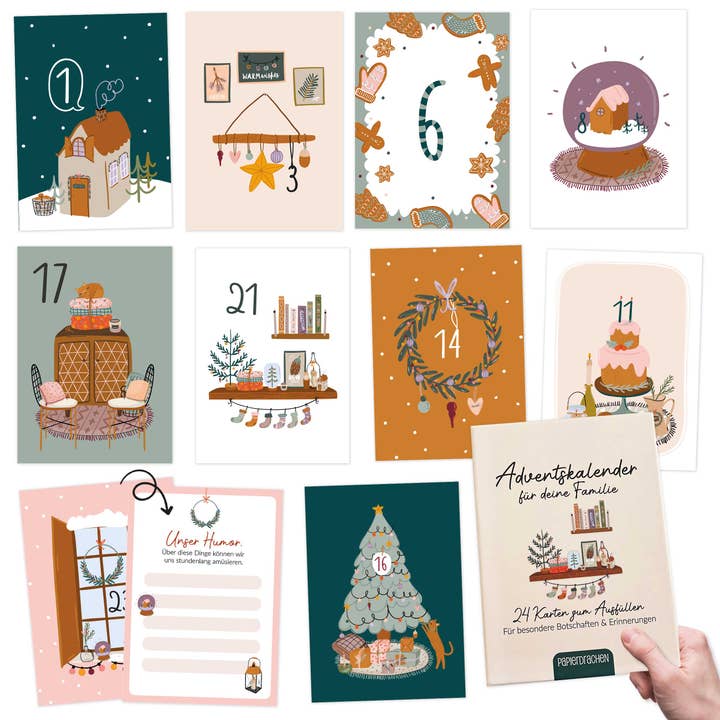 Cartões de calendário do advento — para toda a família por atacado de Papierdrachen