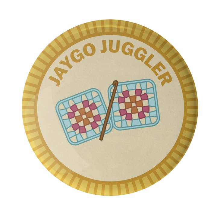 Camp Stitchwood - Wholesale Lapel Pin/Button - JAYGO Juggler Merit Badge0