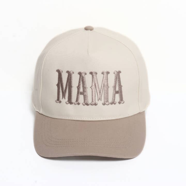 David And Young - Wholesale Baseball Cap - Women's - MAMA Embroidery 5 Panel Two Tone Cap