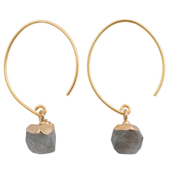 Marquet - Wholesale Dangle Earrings - Clara Earrings with Oversized Feature Stone - Prepack4