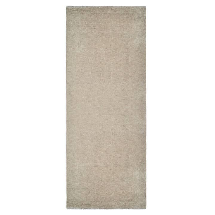 Hand Knotted Loom Wool Runner Solid Beige L00111 for wholesale by Get My Rugs