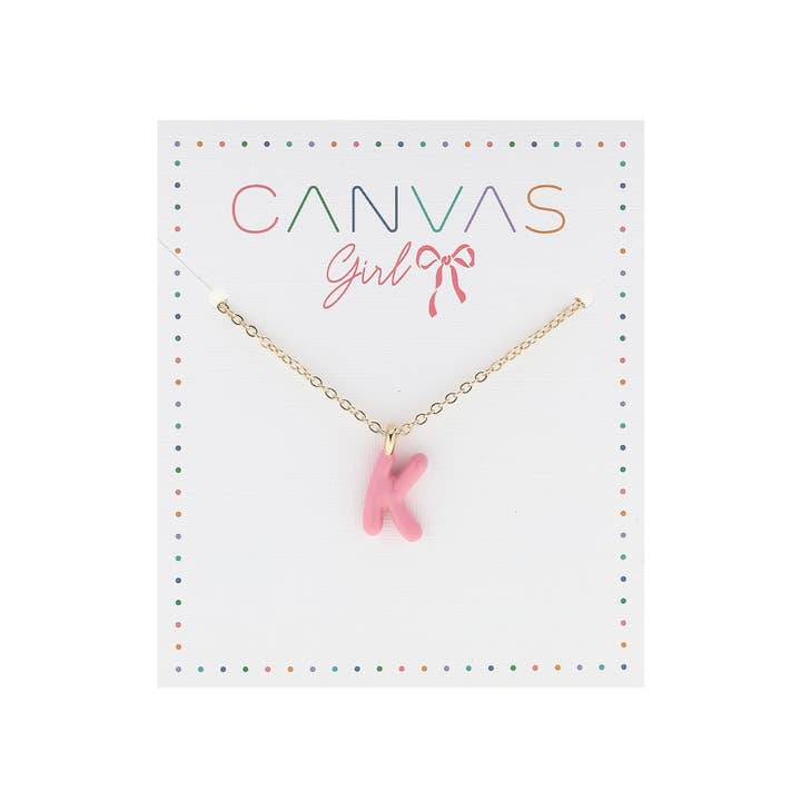 Canvas Style – Colar - Crianças por atacado – Colar Infantil com Letra Revestida de Esmalte Viola em Ouro Brilhante6