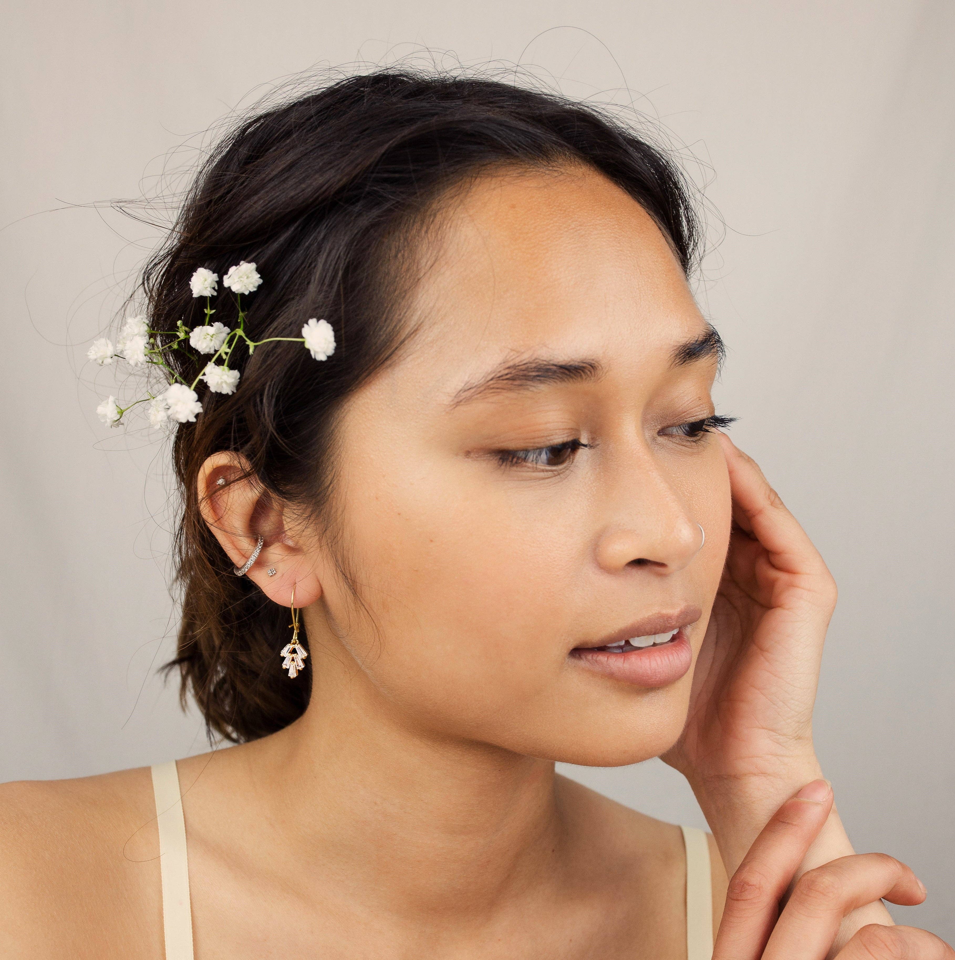 Silk Purse, Sow's Ear – Engroshandel Hængeøreringe og creoløreringe – Art deco-øreringe med krystaller og Chrysler-baguette4