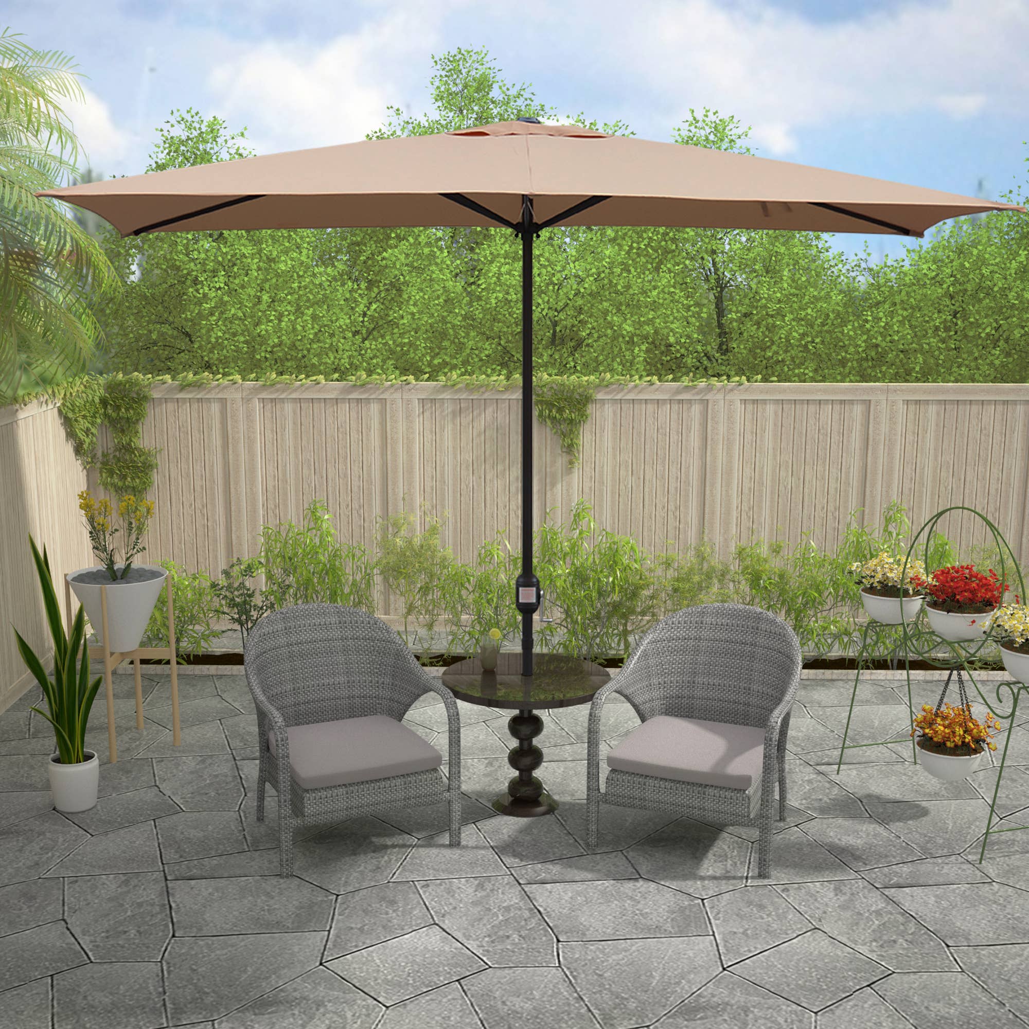 Abble – wholesale Patio umbrella – 10X6.5FT Rectangular Patio Umbrella with Crank3