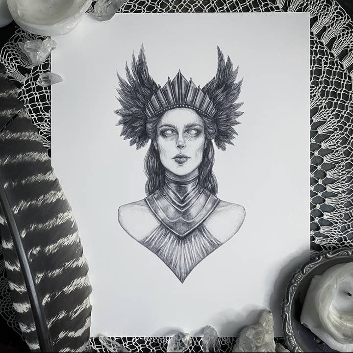 Caitlin McCarthy Art - Wholesale Art Print - Athena Fine Art Print - Greek Goddess of War & Wisdom