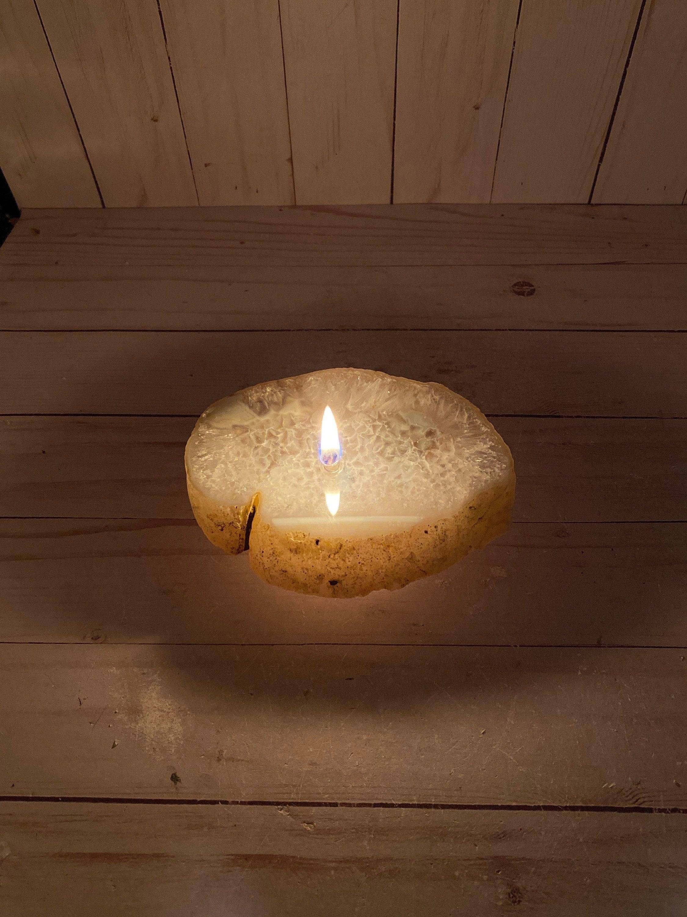 Roccia Roba - Wholesale DIY Craft Kit - ROCK CANDLE KIT - thick agate slab4