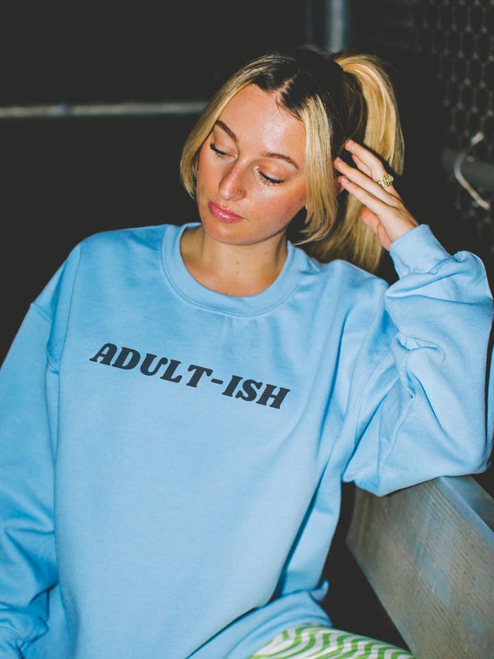 ADULT-ISH CREWNECK SWEATSHIRT for wholesale by LOLA MAGNOLIA