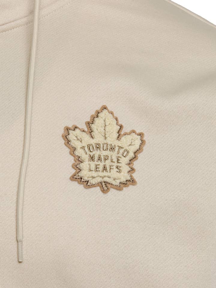 Cream Toronto Maple Leafs Zip-Up Hoodie for wholesale on Faire2