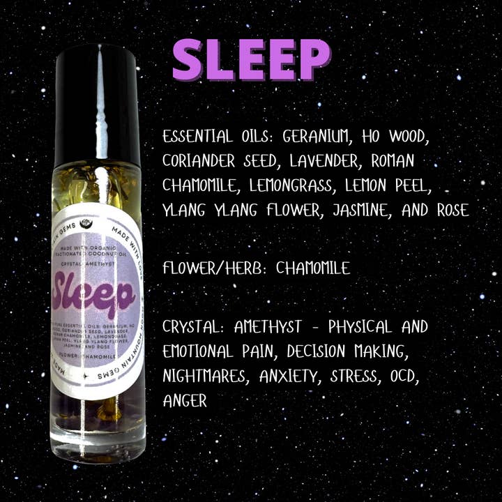 Moon Mountain Gems - Wholesale Essential Oil Roll-On - Essential Oil Roller Bottle Infused with Herbs and Crystals, 100% Therapeutic Essential Oil Roller Bottle