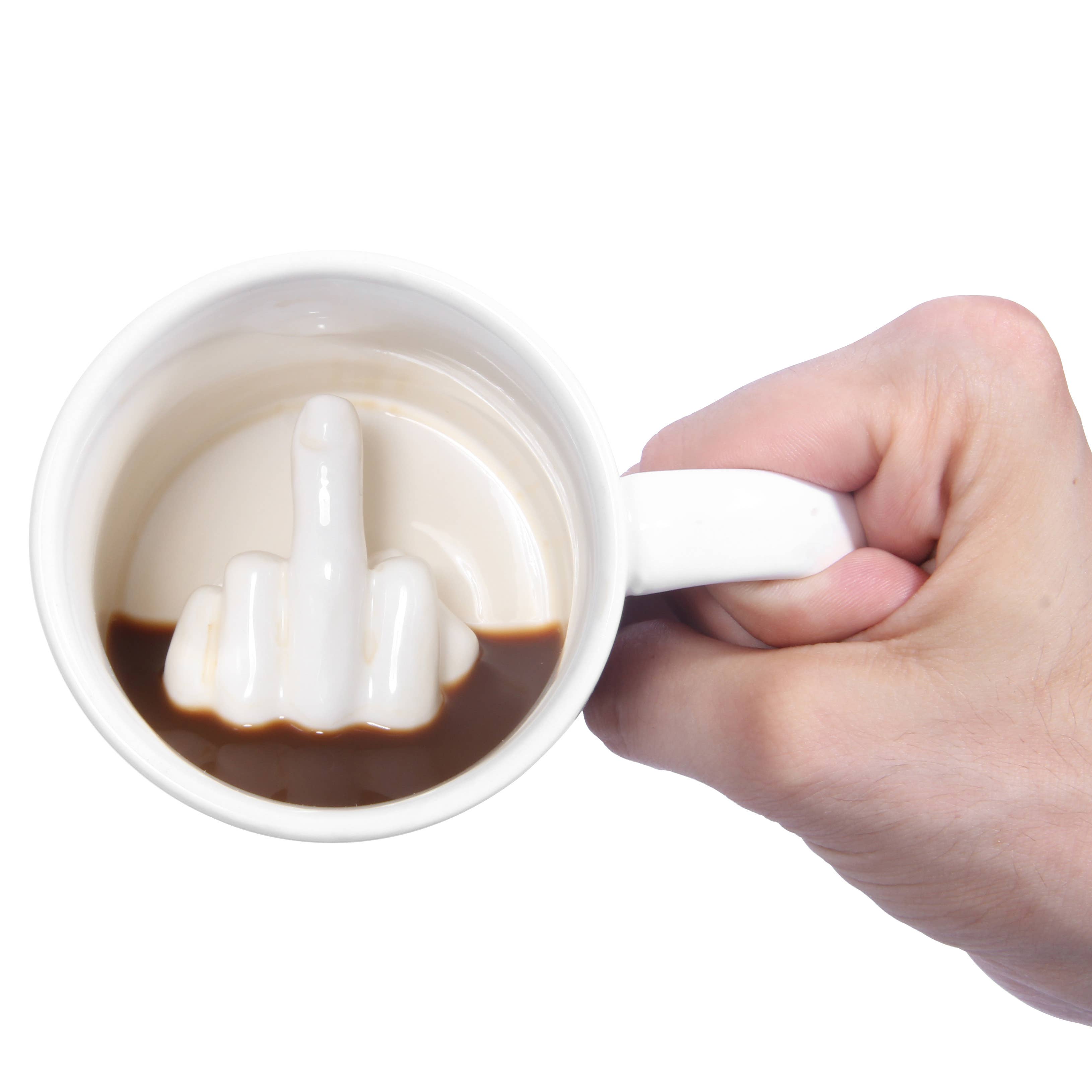 ThumbsUp! - Wholesale Coffee Mug - Up Yours 'Prank' Mug3