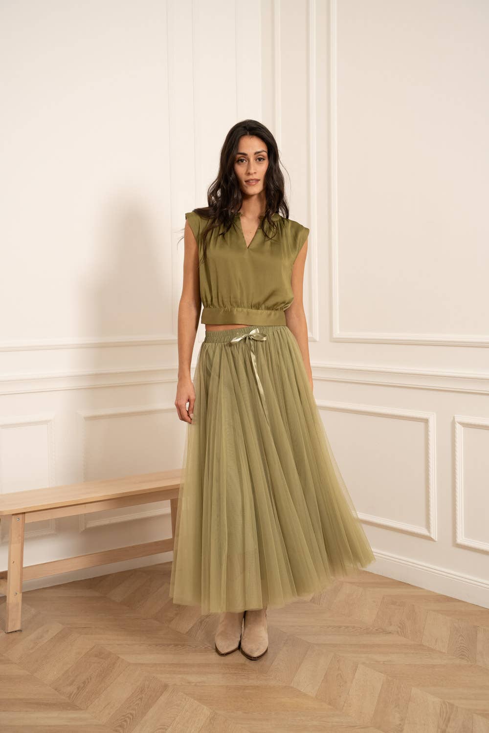 CHOKLATE PARIS – Großhandel Rock – Damen – Langer Rock Aria aus Tüll SS26 Farben - CK0807747