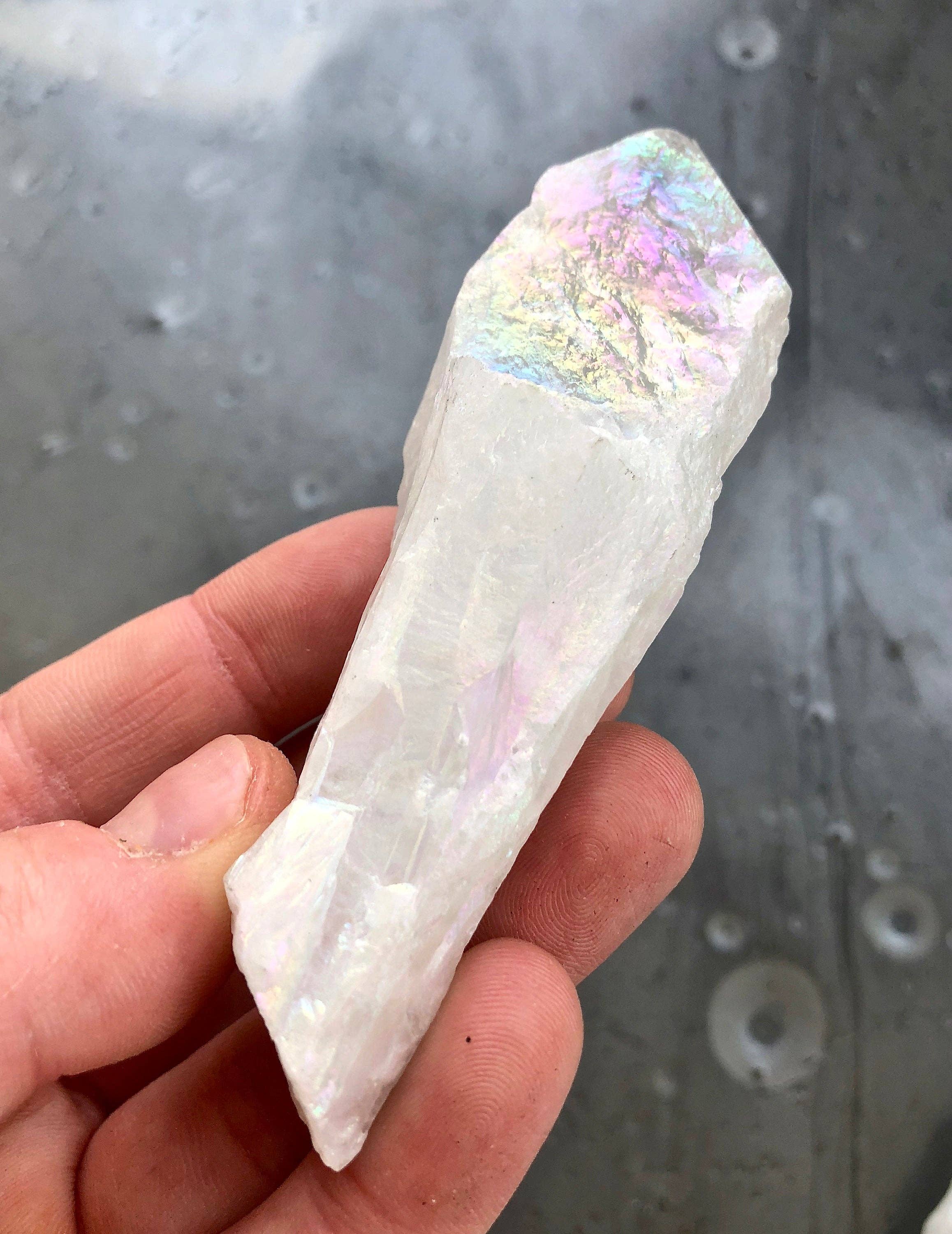 New Moon Beginnings - Wholesale Spiritual Stone/Crystal - Raw Angel Aura Quartz Crystal Point5