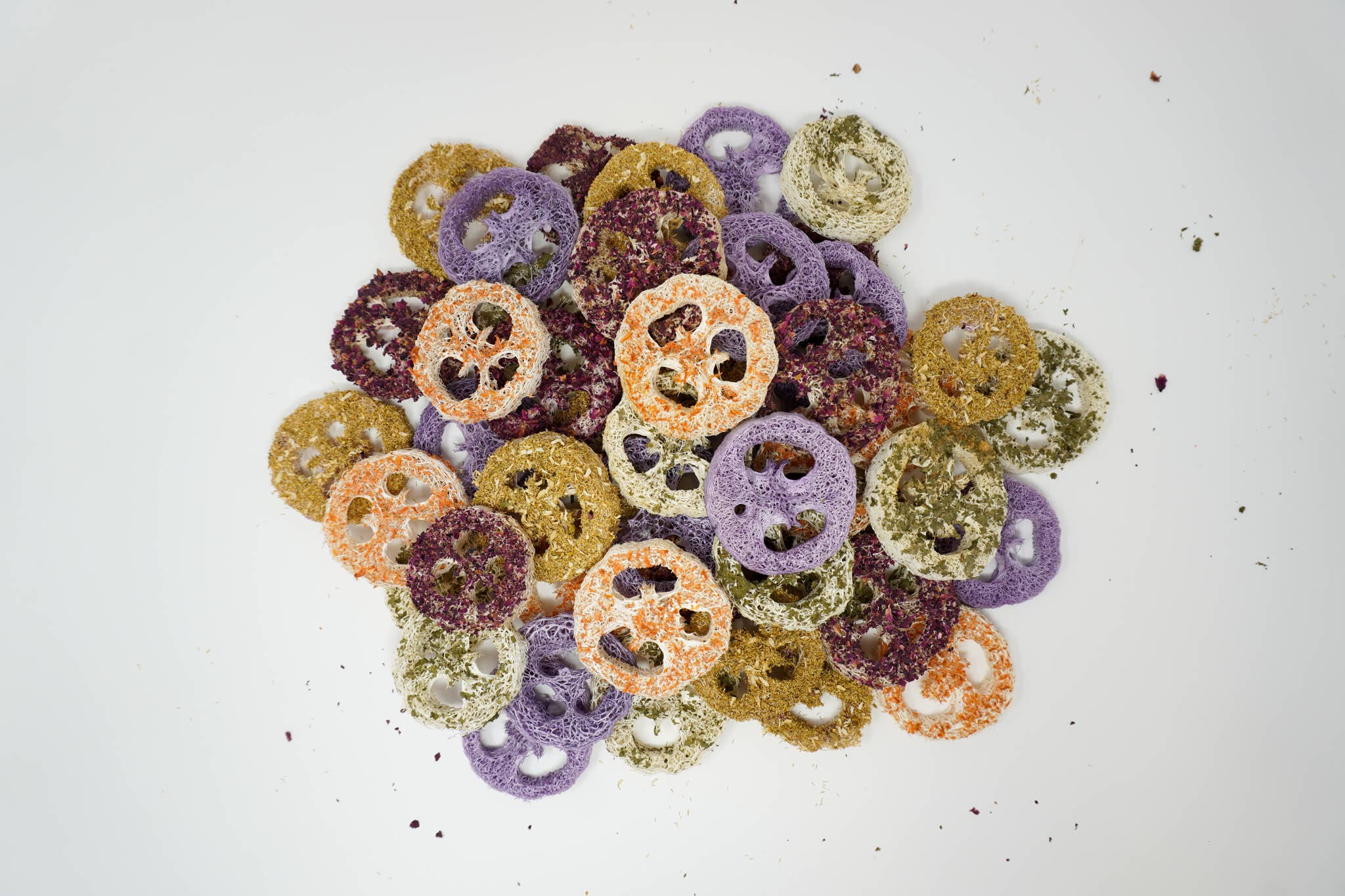 No Furries Delights - Vendita all'ingrosso Giocattolo per animali - Non gatti o cani - Confezione assortita di loofah aromatizzati (5 pezzi)3