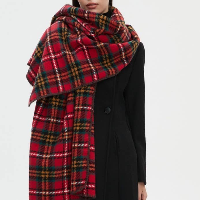 Christmas Fashion Plaid Scarf for wholesale by MKS America