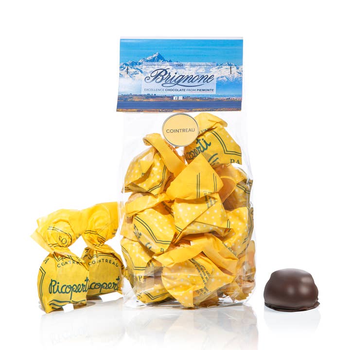 Pasticceria Brignone – Chocolate por atacado – Cuneesi al Cointreau - Chocolates italianos - 500 g0