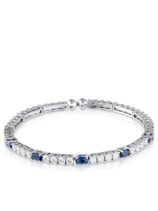 Round and Oval Flexible Bracelet for wholesale by CZ by Kenneth Jay Lane