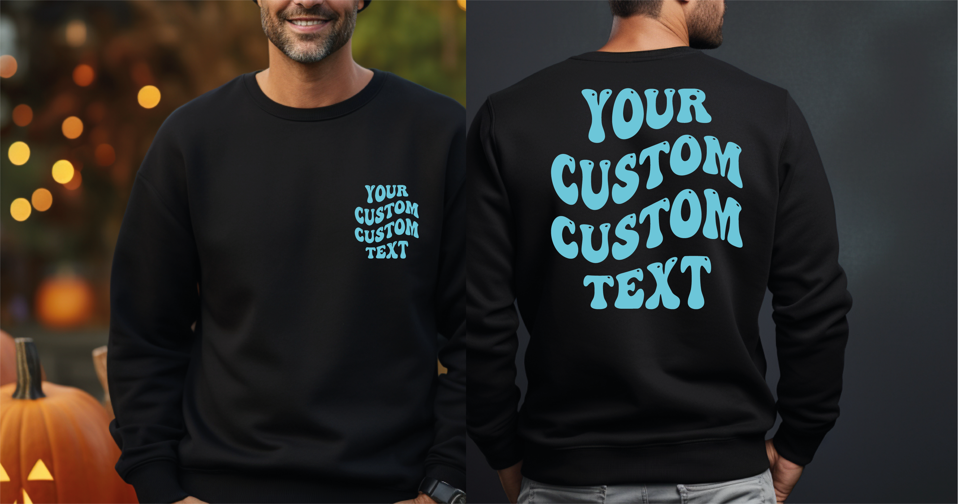 MAYA TX - Wholesale Graphic Sweatshirt - Unisex - Custom Sweatshirt and Hoodie, Your Text Custom Sweater X4524