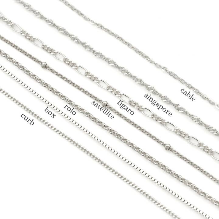 Blueyejewelry - Wholesale Link & chain necklace - Sterling Silver Chains - Dainty 925 Silver Chain Necklaces1