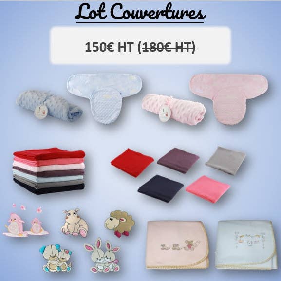 Lote COBERTURAS por atacado de Les Bebes d'Elysea