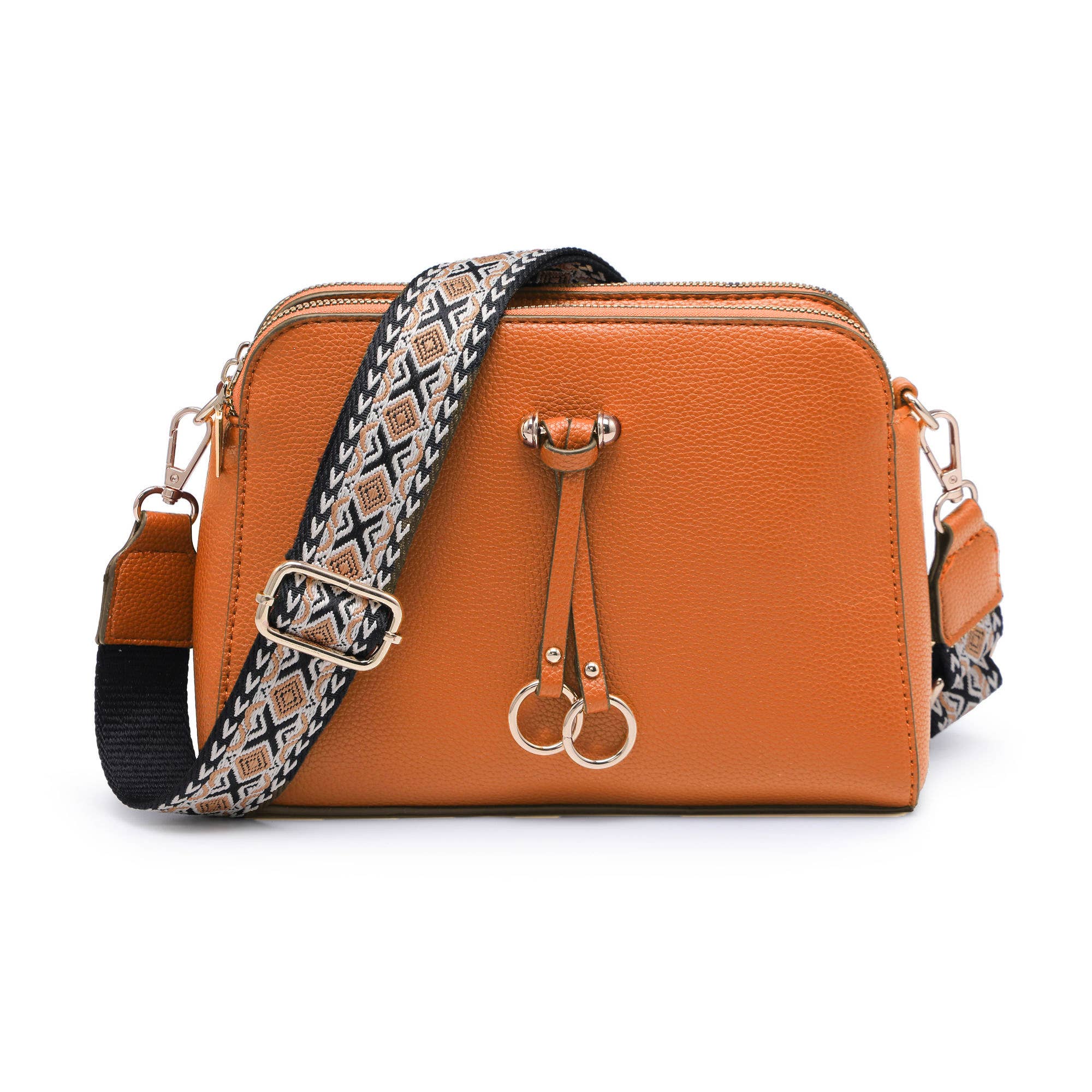 Papaya Fashion Ltd - Vente Sac à bandoulière – femme - B23005-SS-Sac à bandoulière en toile à triple fermeture éclair6