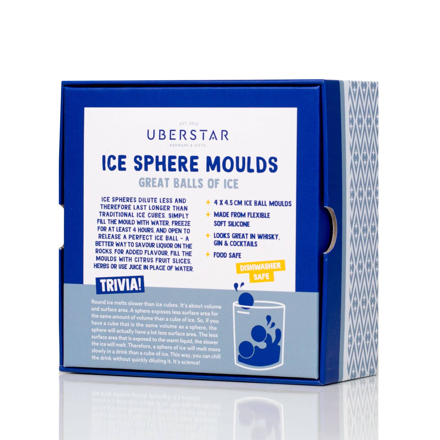 UBERSTAR – wholesale Ice tray/mould – Ice Sphere Molds - Set of 4 Blue9